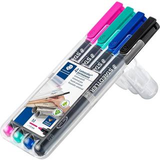Lumocolor 317 WP4-1 permanent OHP-pen, pakke med 4 farver