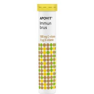 Apovit Immun ingefær, C-vitamin 1000mg, D-vitamin 10mikg, 20 brusetabletter