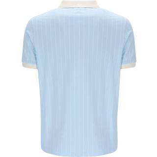 Fila Vintage Pinstripe Polo T Shirt Navy