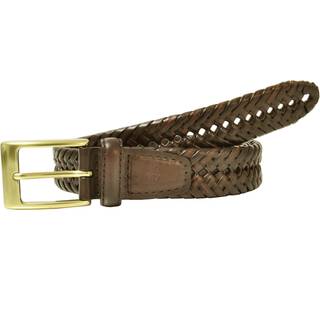 Dockers herre l?der flettet afslappet og kjole b?lte tan glaseret 44