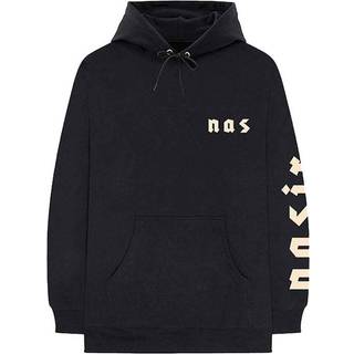 Nas - Nas Unisex Pullover Hoodie: Symbols (Black) (Back Print)