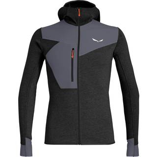 Salewa Puez 2 Dry L/S Hood Full-Zip Tee Fleecejakke Herrer størrelse XXL farve sort