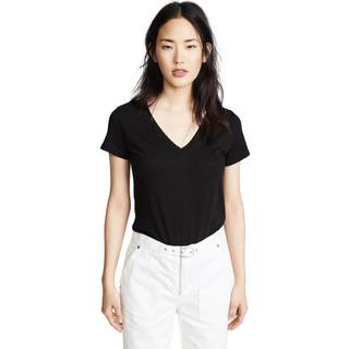 Vince Cotton V-neck T-shirt - black - S