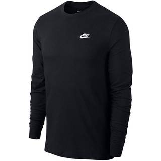 Nike Nike Black 100% Cotton Club Long Sleeve T-Shirt