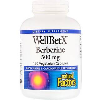 Natural Factors – WellBetX Berberine 500 mg (120 kapsler)