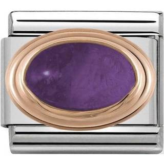 Nomination Anhänger - Composable Classic - 9k Rosegold, Edelstahl, Halbedelsteine - Amethyst - 430502/02 - lila