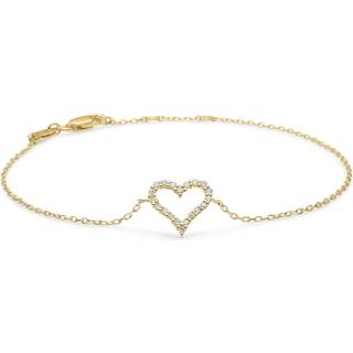 Mads Z - Tender Heart armbånd i 14kt. guld og i alt 0,12ct. brillanter