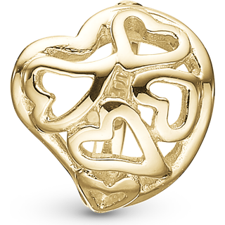 Christina Collect 14 kt. hvidguld charm - Dreaming Hearts**
