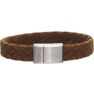 Læder Armbånd fra Scrouples med Stållås 02741,21