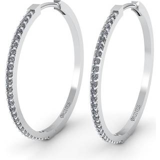 Henrik Ørsnes Design Creol 14 Karat Hvidguld Øreringe med Brillanter 0,31 Carat W/SI
