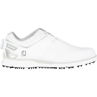FootJoy Pro SL Carbon (2022) BOA Vandtætte Herre Golfsko Uden Spikes - White/Silver Boa - Str. 44 1/2 Normal