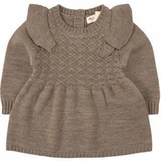 Little Jalo Strikket Kjole Wood Brown 56 cm  Brun  56 cm  kvinde