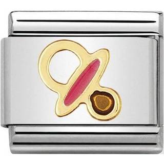 Nomination Classic - DAILY LIFE Edelstahl, Email und 18K-Gold (Schnuller ROSA) - pink