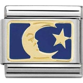 Nomination Blue Plate Moon Charm - Stainless Steel