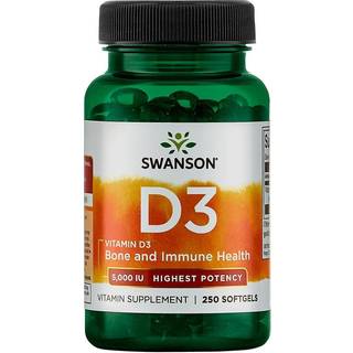 D3-vitamin, 5000 IE - 250 bløde kapsler