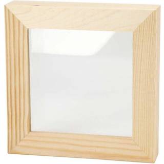 3D Ramme med Glas - 12,3x12,3 cm til Kreativ Udstilling