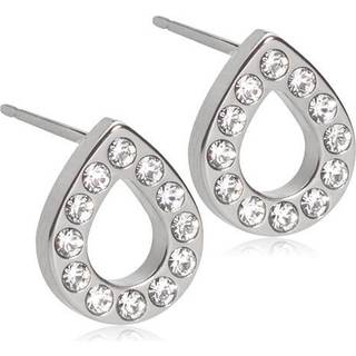 Brilliance Drop Hollow Crystal Titanium Øreringe fra Blomdahl med Krystalsten