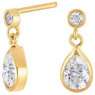 Siersbøl 8kt. guldørestikker med cubic zirkonia