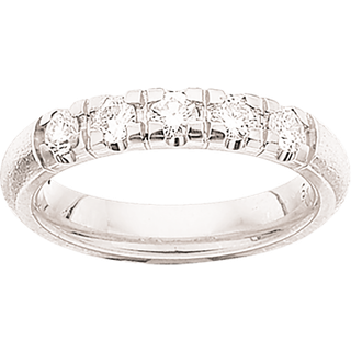 Rustik Alliance 14 Karat Hvidguld Ring fra Scrouples med Brillant 0,09 Carat W/SI