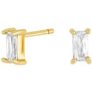 Siersbøl 8kt. guldørestikker med baguette cubic zirkonia
