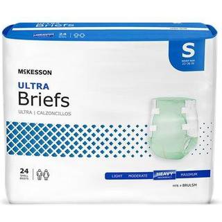 McKesson Ultra Briefs [96 Count] Lille 22-36 tommer. Inkontinens Voksne bleer Tung absorptions unisex Engang elastisk ben samler og kontureret pa