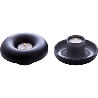 Orrefors Jernverk 410880 candelholder 2in1 2-pcs Black One size