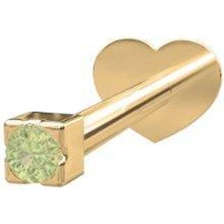 Piercing smykke - PIERCE52 Labret-piercing i 14kt. guld m grøn peridot