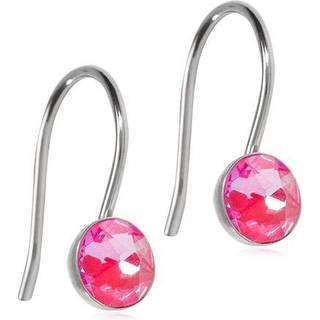 Pendant Bezel Shiny Rose Titanium Øreringe fra Blomdahl med Krystalsten