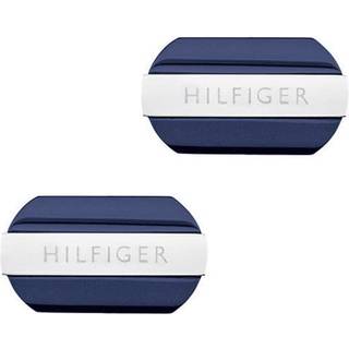 Tommy Hilfiger Manchetknapper Oval Stål & Mørkeblå