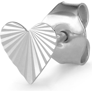 Jane Kønig - Reflection Heart ørering i sterlingsølv