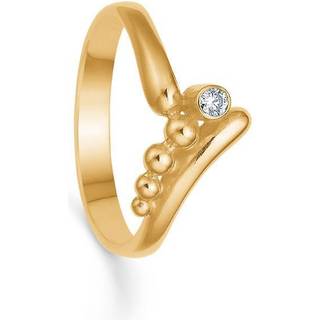 8 Karat Guld Ring fra Randers Sølv med Brillant 0,05 Carat W/SI