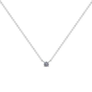 Diva 18 Karat Hvidguld Halskæde fra med Diamant 0,20 Carat TW/SI