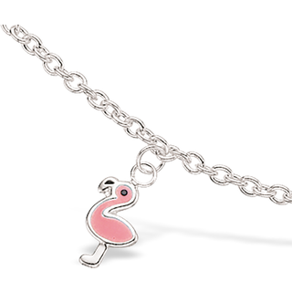 Pink Flamingo Sterling Sølv Børnearmbånd fra Scrouples