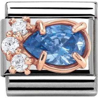 Nomination Rose Gold Blue Teardrop Charm