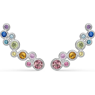 Mads Z - Luxury Rainbow øreringe m. natursten i 14kt. hvidguld