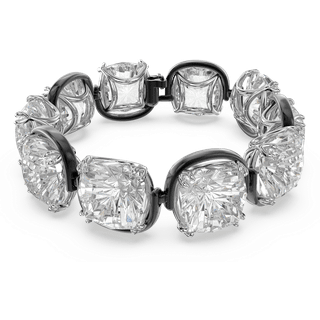 Harmonia Armband, Kissenschliff, Weiß, Metallmix