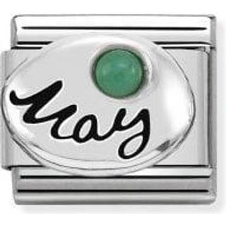 Nomination May Emerald Stone Birthstone Charm - Silver