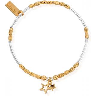 ChloBo Mixed Metal Double Star Bracelet - Gold - 18cm