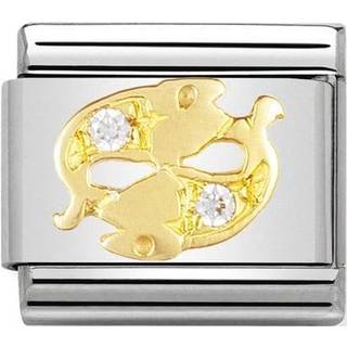 Nomination Classic - STERNZEICHEN Edelstahl, 18K-Gold und Cubic Zirc. (Fische) - gold