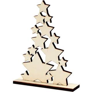 Elegant Juletræ med Stjerner - 19,6 cm