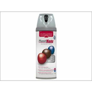 Twist & spray blank røggrå plasti-kote 400ml