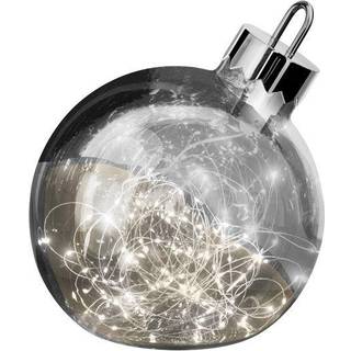 Sompex Dekorationskugle Ornament Røg Højde 25 cm  Krom-Smoke ✓ På lager - klar til levering og afhentning