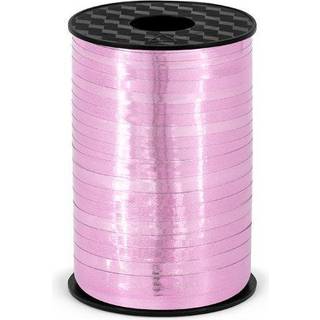 225 meter Gavebånd Metallic lyserød 5mm bred