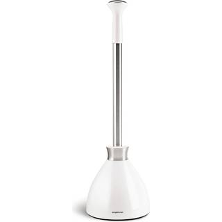 Simplehuman toiletstemplet og caddy rustfrit st?l hvid