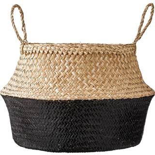 Bloomingville h?ndv?vet havgr?s foldekurv med h?ndtag naturlige og sort