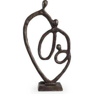 Danya B. Familie af 3 hjerte ring af k?rlighed sandst?bt bronze skulptur moderne indretning til hjemmet eller kontor gave til en familie p? 3 bry
