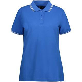 ID 0523 Kontrast poloshirt stretch dame Azur S