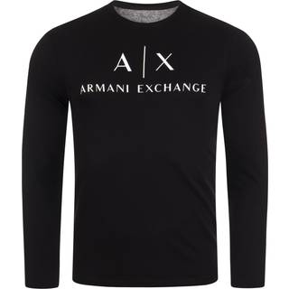 Armani Exchange Long Sleeve Logo T Shirt Black
