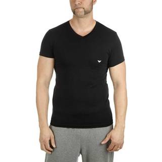 Emporio Armani V-Neck Stretch Cotton T-Shirt - Grey