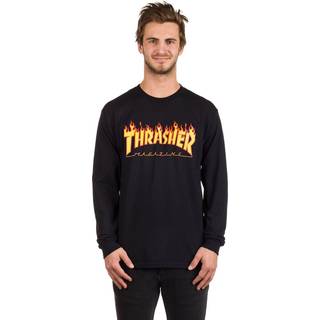 Thrasher Flame Langærmet T-Shirt Sort